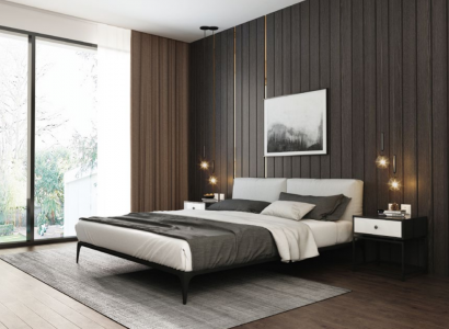 Upholstered bed beds bed hotel upholstered designer double luxury decor design