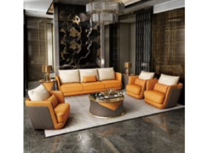 Noble luxury class living room set upholstered sofa couch 4-piece set