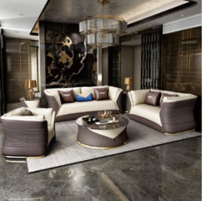 Luxury furniture sofa suite couch sofa upholstery 3+2+1 seater with coffee table
