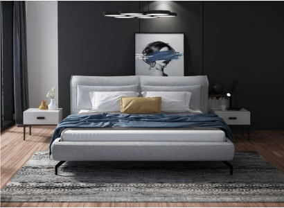Italian designer furniture bed double bedroom 180x200cm leather