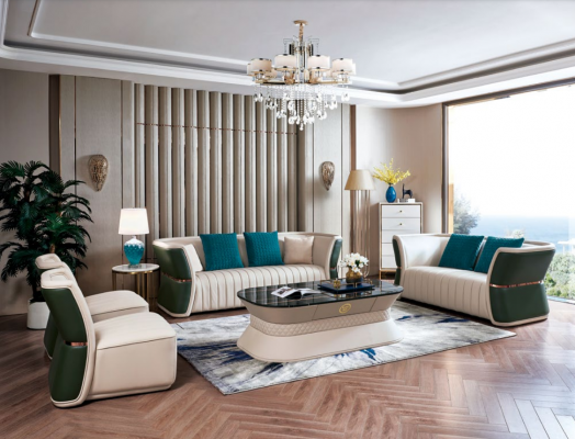 Complete set sofa suite 3+2+1+1 seats design sofa couch living landscape