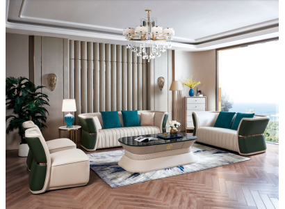 Complete set sofa suite 3 2 1 1 seater + coffee table designer living landscape