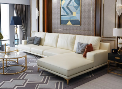 Designer sofa set couch corner sofa with ottoman upholstered living area