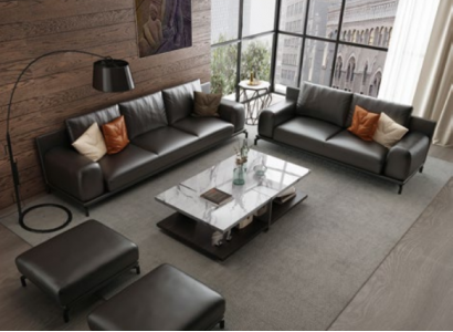 Italian luxury furniture sofa set 3+2 + stool furniture couch sofa 3-piece.