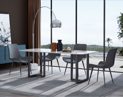 Design dining room set table + 4 chairs seat cushion decor suite tables