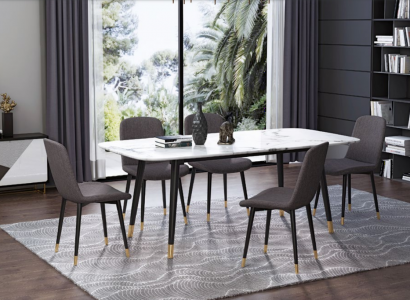 Dining room set table with 5 chairs, seating group, dining group, dining room suite.