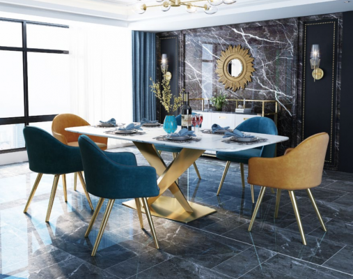 Dining table Italian designer furniture office conference luxury table metal