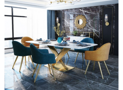 Dining table Italian designer furniture office conference luxury table metal