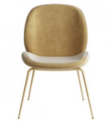 Chair 1x Luxury Design Upholstered Designer Chairs Seat Back Office Dining Room