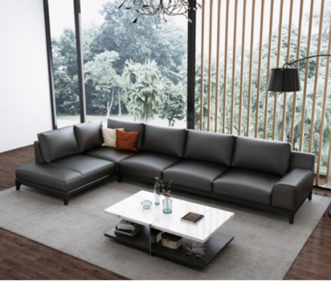 Designer leather sofa corner sofa upholstery corner couch seating corner L shape decor suite