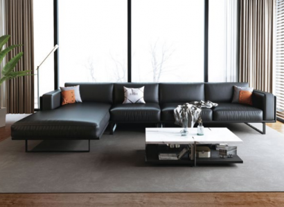 Corner sofa upholstered suite decorative living landscape L-shaped designer sofa couch