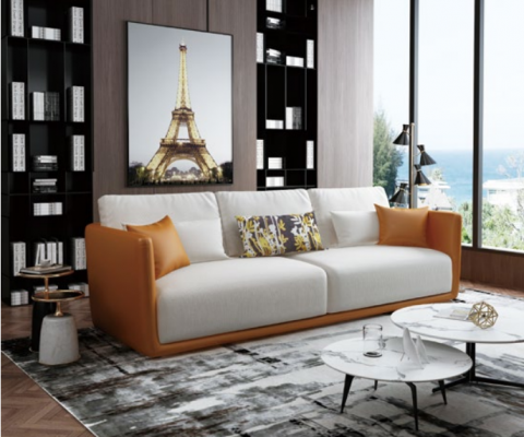 Sofa 4-seater with coffee table big XXL couch sofas living room