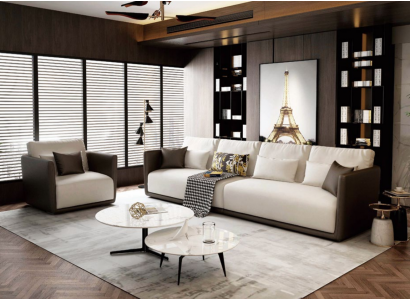 Complete set sofa suite 4+1 seat couch table design living landscape