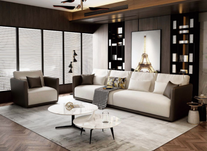 Complete set sofa suite 4+1 seat couch table design living landscape