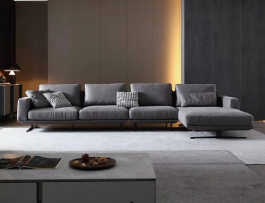 Designer leather sofa, corner sofa, upholstered corner couch, decorative seating corner L-shaped suite