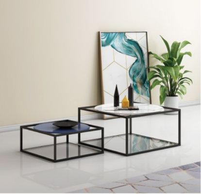 Double Set 2x Coffee Table Side Table Coffee Table Design Living Room Table