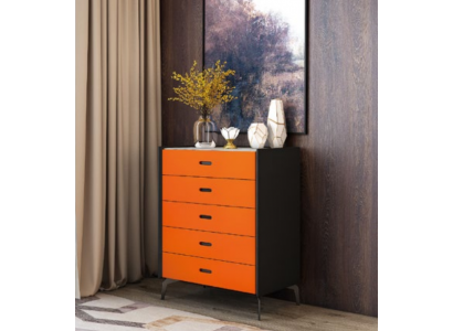 Italian style furniture high dresser cabinet designer cabinets orange