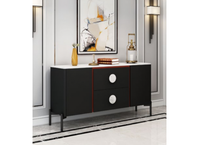 Designer Italian dresser sideboard cabinet shelf metal luxury living