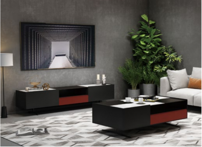 Italian designer furniture 3-piece set chest of drawers + coffee table + TV unit