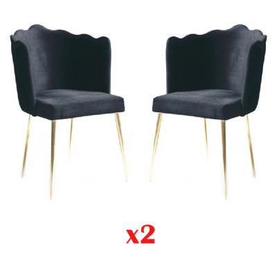 Dining room set Italian luxury furniture chair set 2x chairs group