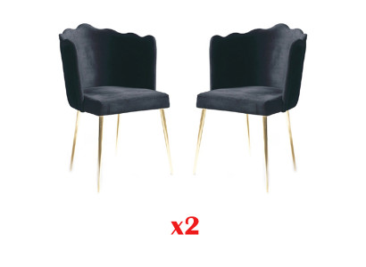 Dining room set Italian luxury furniture chair set 2x chairs group