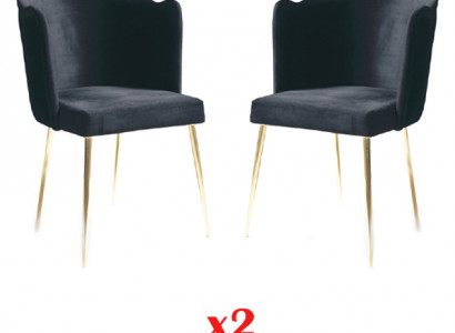Dining room set Italian luxury furniture chair set 2x chairs group