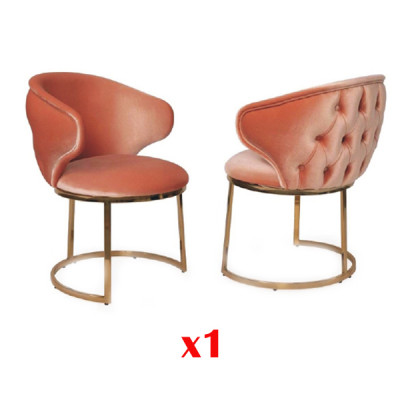 Dining room chairs stainless steel luxury armchair pink recliner living room.