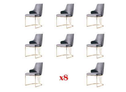 Dining Room Chair 8 Set Ensemble Upholstered Chairs Complete Group Living Room