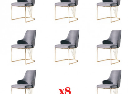Dining Room Chair 8 Set Ensemble Upholstered Chairs Complete Group Living Room