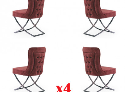 Dining room chair set, armchair design, 4x chairs set, group upholstery.