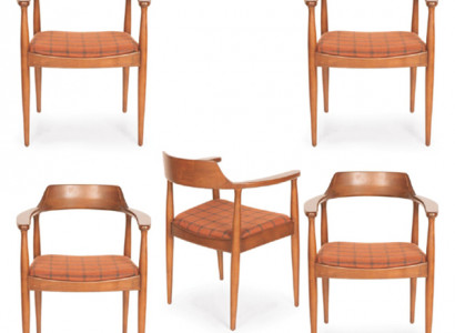 Dining room set chair suite 4x chairs seat cushion solid wood