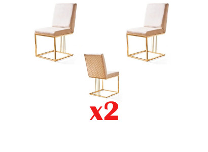Design chair upholstery set 2x chair 100% textile chairs gastro dining room