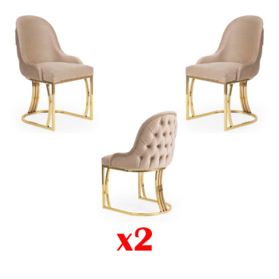 Chesterfield Chair Set Group 2x Armchair Chairs Furniture Seat Cushion