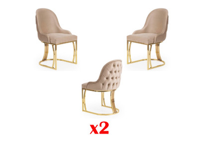 Chesterfield Chair Set Group 2x Armchair Chairs Furniture Seat Cushion
