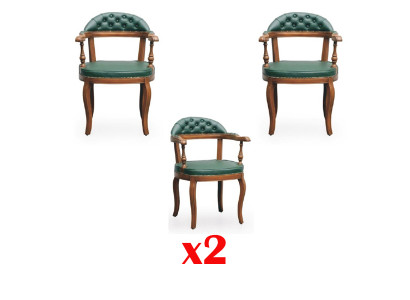 Upholstered Chairs 2x Armchair Living Dining Room Textile Designer Chair Luxury