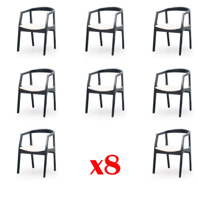 Design 8 Chairs Group Dining Room Set Armchair New Set Upholstered Chair