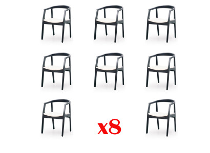 Design 8 Chairs Group Dining Room Set Armchair New Set Upholstered Chair