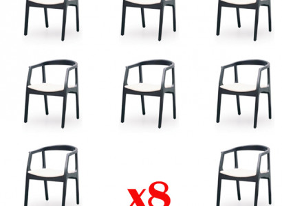 Design 8 Chairs Group Dining Room Set Armchair New Set Upholstered Chair