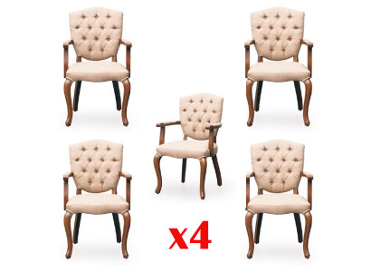 Dining room chair set armchair design 4 chairs group set upholstery new
