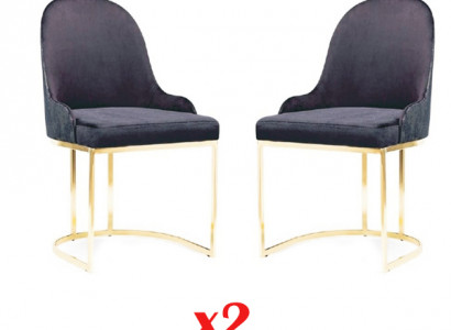 Dining room furniture set 2x chair luxury new blue elegant modern chair wood
