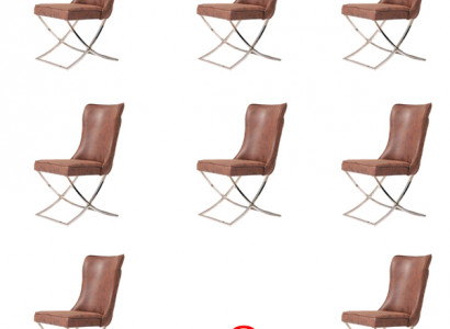 Upholstered Chair Set Group Armchair Chair 8 Chairs Dining Room Club