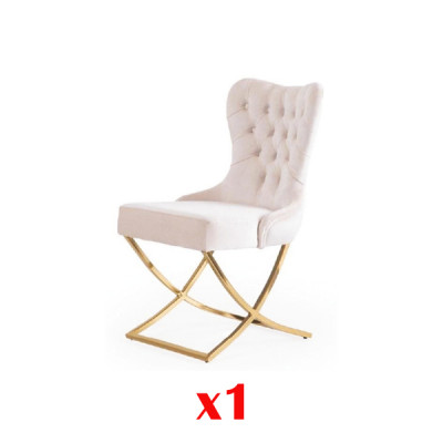 Dining room chair 1-seater armchair stainless steel luxury modern furniture design