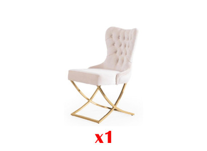 Dining room chair 1-seater armchair stainless steel luxury modern furniture design