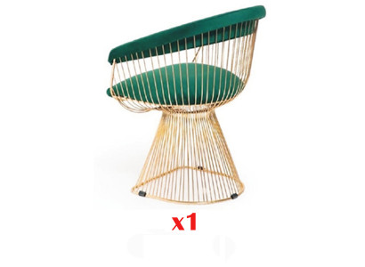 Dining chair, armchair 1x luxurious textile armchair chair furniture