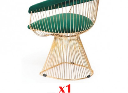 Dining chair, armchair 1x luxurious textile armchair chair furniture