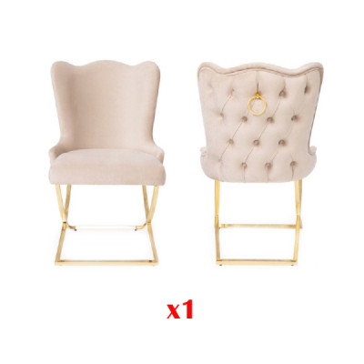 Lounge club without armrests luxury modern chair 1x dining chair armchair