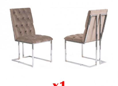 Dining and living room chair set, armchair design, upholstered backrest, leather, textile