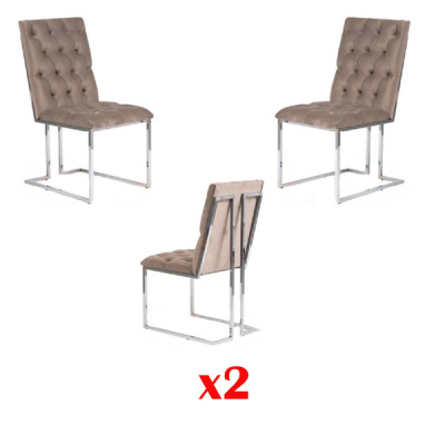 Dining room chairs textile set 2x chair designer wood fabric upholstery backrest