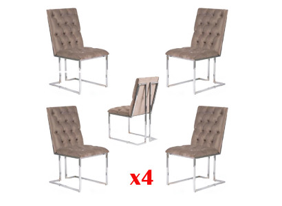 Dining room chairs textile group set 4x chair set armchair set