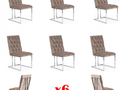 Design 6x Chair Set Complete Chair Set Dining Room Upholstery Seat